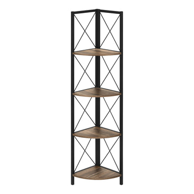 Bookshelf, Bookcase, Etagere, Corner, 4 Tier, 60