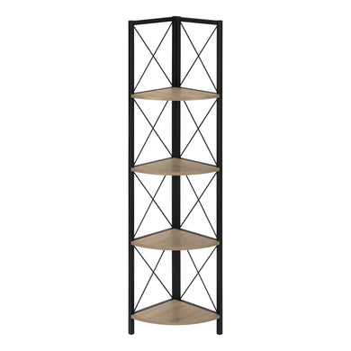 Bookshelf, Bookcase, Etagere, Corner, 4 Tier, 60