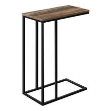 Charger l&#39;image dans la galerie, Side Table / C Table - Rectangular / Metal Frame - Medium Brown Reclaimed Wood-Look
