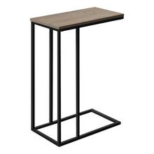 Load image into Gallery viewer, Side Table / C Table - Rectangular / Metal Frame - Dark Taupe Wood-Look
