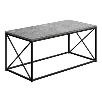 Coffee Table - Rectangular / Metal Base With X-Shaped Sides - 40