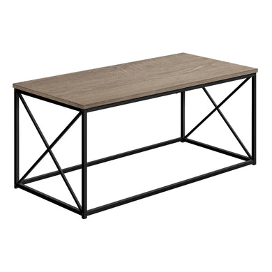 Coffee Table - Rectangular / Metal Base With X-Shaped Sides - 40