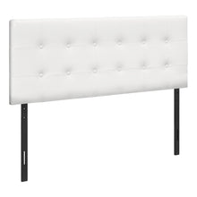 Charger l&#39;image dans la galerie, Headboard, Bedroom, Full Size, Upholstered, Leather Look, Wooden Frame, White, Black, Contemporary, Modern
