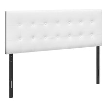 Charger l&#39;image dans la galerie, Headboard, Bedroom, Queen Size, Upholstered, Leather Look, Wooden Frame, White, Black, Contemporary, Modern
