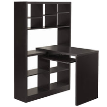 Load image into Gallery viewer, Computer Desk, Home Office, Bookcase, Corner, Storage Shelves, Left, Right Set-Up, L Shape, Laminate, Dark Brown, Contemporary, Modern
