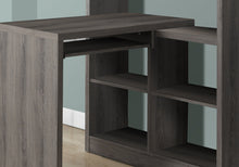 Load image into Gallery viewer, Computer Desk, Home Office, Bookcase, Corner, Storage Shelves, Left, Right Set-Up, L Shape, Laminate, Dark Taupe, Contemporary, Modern
