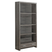 Load image into Gallery viewer, Bookshelf, Bookcase, 5 Tier, Office, Bedroom, 71&quot;H, Laminate, Dark Taupe, Contemporary, Modern
