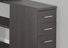 Load image into Gallery viewer, Computer Desk, Home Office, Corner, Left, Right Set-Up, Storage Drawers, L Shape, Metal, Laminate, Grey, Silver, Contemporary, Modern
