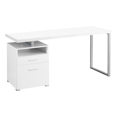 Computer Desk, Home Office, Laptop, Left, Right Set-Up, Storage Drawers, 60