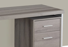 Load image into Gallery viewer, Computer Desk, Home Office, Laptop, Left, Right Set-Up, Storage Drawers, 48&quot;L, Metal, Laminate, Dark Taupe, Silver, Contemporary, Modern
