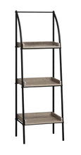 Charger l&#39;image dans la galerie, Bookshelf, Bookcase, Etagere, Corner, 3 Tier, 48&quot;H, Office, Bedroom, Metal, Laminate, Dark Taupe, Black, Contemporary, Modern
