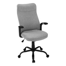 Load image into Gallery viewer, Office Chair, Adjustable Height, Swivel, Ergonomic, Armrests, Computer Desk, Office, Metal Base, Fabric, White, Grey, Contemporary, Modern
