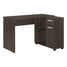 Load image into Gallery viewer, Computer Desk, Home Office, Corner, Storage Drawers, 46&quot;L, L Shape, Laminate, Brown Oak, Contemporary, Modern
