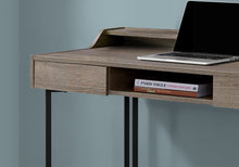 Load image into Gallery viewer, Computer Desk, Home Office, Laptop, Storage Drawers, 48&quot;L, Metal, Laminate, Dark Taupe, Black, Contemporary, Modern
