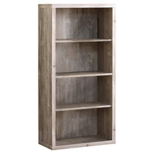 Load image into Gallery viewer, Bookshelf, Bookcase, Etagere, 5 Tier, Office, Bedroom, 48&quot;H, Laminate, Taupe Reclaimed Wood Look, Black, Contemporary, Modern
