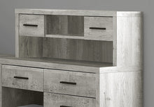 Load image into Gallery viewer, Computer Desk, Home Office, Corner, Left, Right Set-Up, Storage Drawers, L Shape, Laminate, Grey Reclaimed Wood Look, Black, Contemporary, Modern
