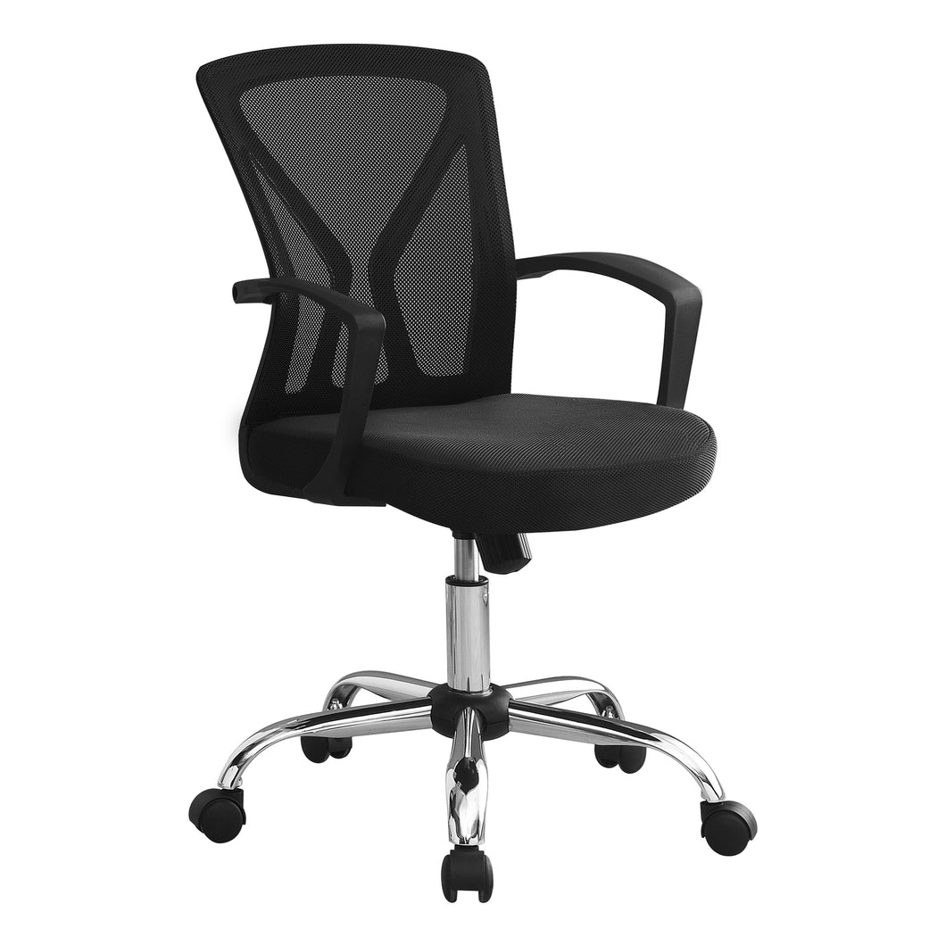 Office Chair, Adjustable Height, Swivel, Ergonomic, Armrests, Computer Desk, Office, Metal, Laminate, White, Contemporary, Modern