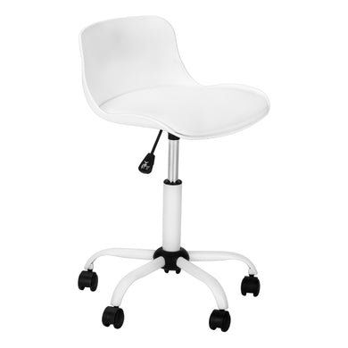 Office Chair - Juvenile Low Back - Adjustable Height - White