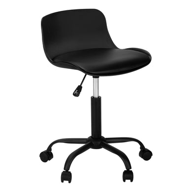 Office Chair - Juvenile Low Back - Adjustable Height - Black