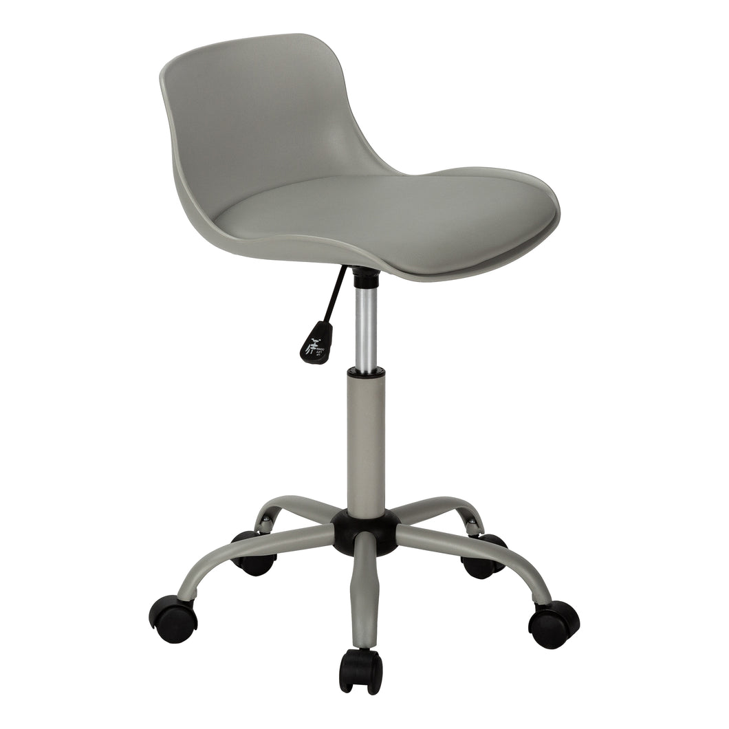 Office Chair - Juvenile Low Back - Adjustable Height - Grey