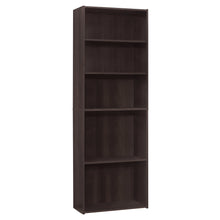 Load image into Gallery viewer, Bookshelf, Bookcase, 6 Tier, 72&quot;H, Office, Bedroom, Laminate, Dark Brown, Contemporary, Modern, Transitional
