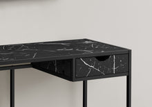 Load image into Gallery viewer, Computer Desk, Home Office, Laptop, Storage Drawers, 42&quot;L, Metal, Laminate, Black Marble-Look, Contemporary, Industrial, Modern
