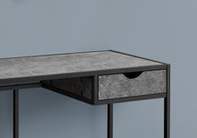 Load image into Gallery viewer, Computer Desk, Home Office, Laptop, Storage Drawers, 42&quot;L, Metal, Laminate, Grey Stone Look, Black, Contemporary, Industrial, Modern
