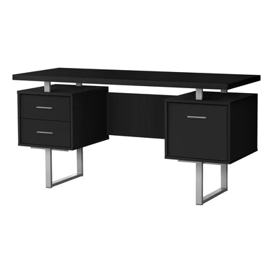 Computer Desk, Home Office, Laptop, Left, Right Set-Up, Storage Drawers, 60