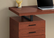 Load image into Gallery viewer, Computer Desk, Home Office, Laptop, Left, Right Set-Up, Storage Drawers, 48&quot;L, Metal, Laminate, Cherry, Black, Contemporary, Modern
