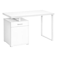 Charger l&#39;image dans la galerie, Computer Desk - Storage Drawer / Cabinet / Left Or Right Setup / Floating Desktop - 48&quot;L - White / White
