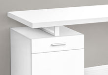 Charger l&#39;image dans la galerie, Bureau d&#39;ordinateur - Tiroir de rangement / Armoire / Configuration gauche ou droite / Bureau flottant - 48&quot;L - Blanc / Blanc
