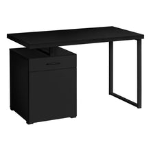 Charger l&#39;image dans la galerie, Computer Desk - Storage Drawer / Cabinet / Left Or Right Setup / Floating Desktop - 48&quot;L - Black / Black
