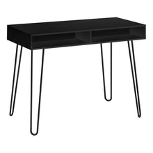 Load image into Gallery viewer, Computer Desk - 2 Open Storage Cubbies - 40&quot;L - Black / Black
