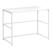 Load image into Gallery viewer, Computer Desk - Small Writing Or Laptop Table / Modern Style / Metal Frame - 40&quot;L - White / White
