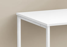 Charger l&#39;image dans la galerie, Bureau d&#39;ordinateur - Petite table d&#39;écriture ou d&#39;ordinateur portable / Style moderne / Structure en métal - 40&quot;L - Blanc / Blanc
