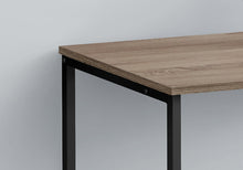 Charger l&#39;image dans la galerie, Bureau d&#39;ordinateur - Petite table d&#39;écriture ou d&#39;ordinateur portable / Style moderne / Cadre en métal - 40&quot;L - Taupe foncé / Noir
