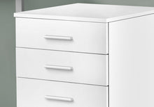 Load image into Gallery viewer, Filing Cabinet - 3 Storage Drawers / 2 Locking Casters - 24&quot;H - White
