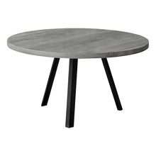 Charger l&#39;image dans la galerie, Coffee Table, Accent, Cocktail, Round, Living Room, 36&quot;Dia, Metal Legs, Laminate, Grey Reclaimed Wood Look, Black, Contemporary, Industrial, Modern
