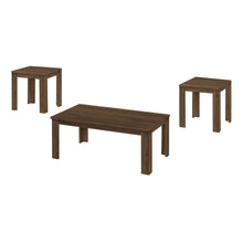 Charger l&#39;image dans la galerie, Table Set, 3Pcs Set, Coffee, End, Side, Accent, Living Room, Laminate, Walnut, Contemporary, Modern
