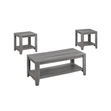 Charger l&#39;image dans la galerie, Table Set, 3Pcs Set, Coffee, End, Side, Accent, Living Room, Laminate, Grey, Contemporary, Modern
