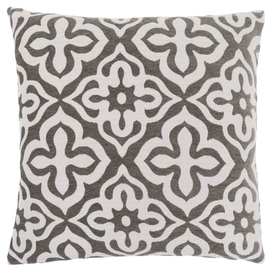 Pillows, 18 X 18 Square, Insert Included, Decorative Throw, Accent, Sofa, Couch, Bed, Soft Polyester Woven Fabric, Hypoallergenic Soft Polyester Insert, Dark Taupe, Motif Design, Contemporary, Modern