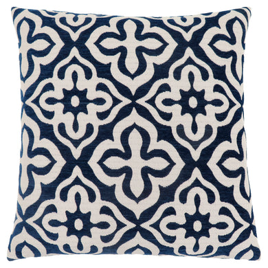 Pillows, 18 X 18 Square, Insert Included, Decorative Throw, Accent, Sofa, Couch, Bed, Soft Polyester Woven Fabric, Hypoallergenic Soft Polyester Insert, Dark Blue, Geometric Motif, Motif Design, Contemporary, Modern