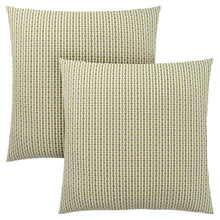 Load image into Gallery viewer, Pillows, Set Of 2, 18 X 18 Square, Insert Included, Decorative Throw, Accent, Sofa, Couch, Bed, Soft Polyester Woven Fabric, Hypoallergenic Soft Polyester Insert, Light And Dark Green, Abstract Dot Design, Classic Dot Design, Classic
