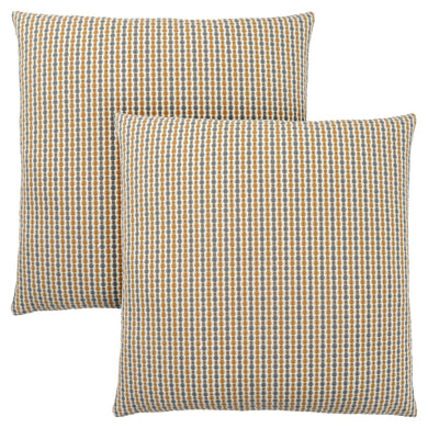 Pillows, Set Of 2, 18 X 18 Square, Insert Included, Decorative Throw, Accent, Sofa, Couch, Bed, Soft Polyester Woven Fabric, Hypoallergenic Soft Polyester Insert, Gold And Grey, Abstract Dot Design, Classic Dot Design, Classic