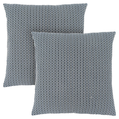 Pillows, Set Of 2, 18 X 18 Square, Insert Included, Decorative Throw, Accent, Sofa, Couch, Bed, Soft Polyester Woven Fabric, Hypoallergenic Soft Polyester Insert, Light And Dark Blue, Abstract Dot Design, Classic Dot Design, Classic