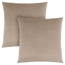 Load image into Gallery viewer, Pillows, Set Of 2, 18 X 18 Square, Insert Included, Decorative Throw, Accent, Sofa, Couch, Bed, Plush Velvet Finish, Soft Polyester Fabric, Hypoallergenic Soft Polyester Insert, Taupe, Contemporary, Modern
