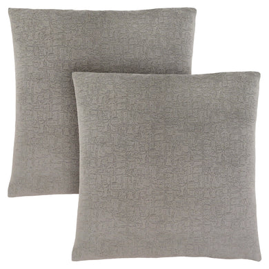 Pillows, Set Of 2, 18 X 18 Square, Insert Included, Decorative Throw, Accent, Sofa, Couch, Bed, Plush Velvet Finish, Soft Polyester Fabric, Hypoallergenic Soft Polyester Insert, Grey, Contemporary, Modern