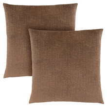 Charger l&#39;image dans la galerie, Pillows, Set Of 2, 18 X 18 Square, Insert Included, Decorative Throw, Accent, Sofa, Couch, Bed, Plush Velvet Finish, Soft Polyester Fabric, Hypoallergenic Soft Polyester Insert, Light Brown, Contemporary, Modern
