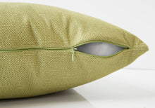 Charger l&#39;image dans la galerie, Oreillers, ensemble de 2, 18 x 18 carrés, insert inclus, jeté décoratif, accent, canapé, lit, aspect texturé confortable, tissu en polyester doux, insert en polyester doux hypoallergénique, vert lime, classique
