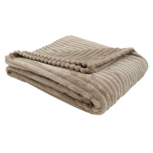 Charger l&#39;image dans la galerie, Throw - 60&quot; X 50&quot; / Beige Ultra Soft Ribbed Style
